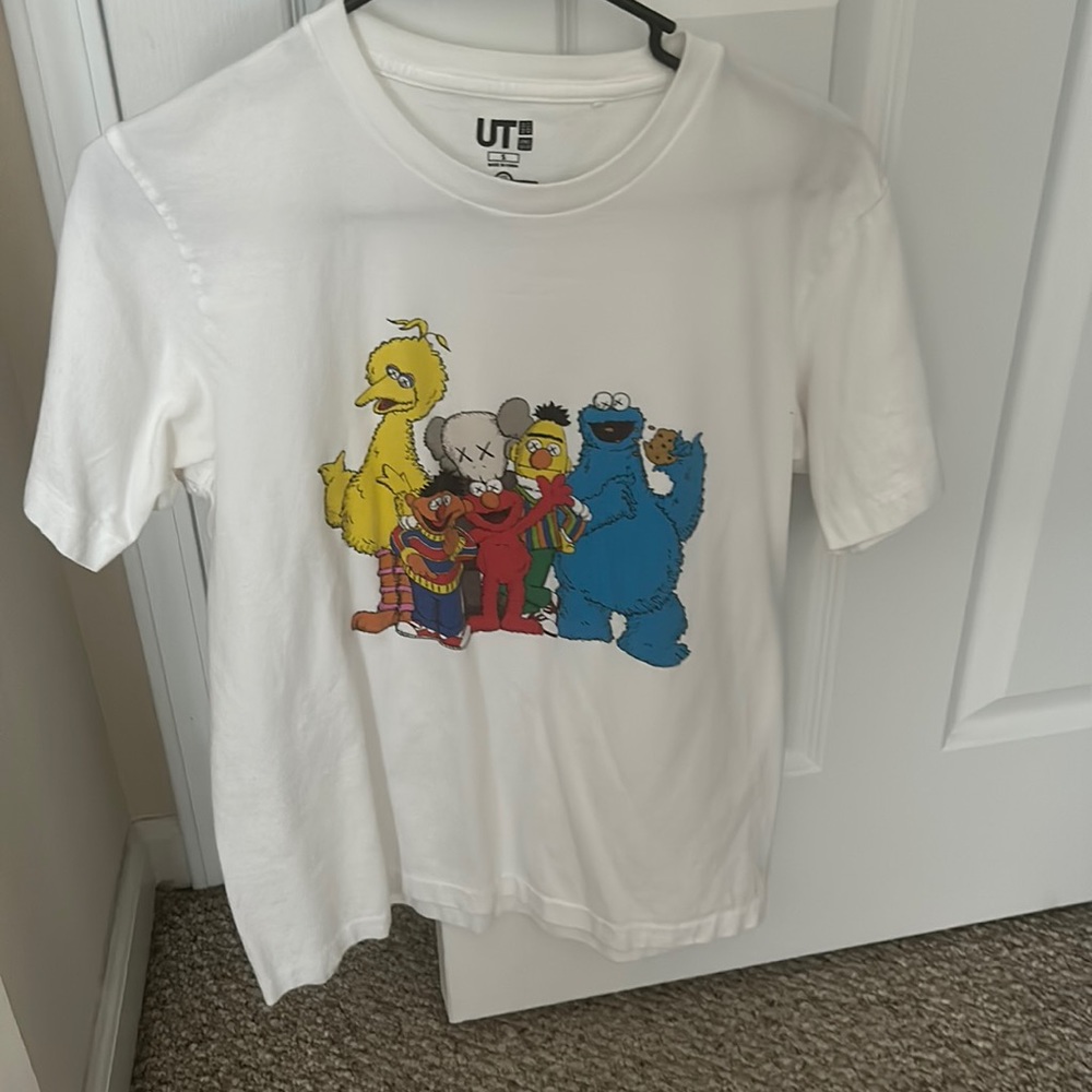 KAWS x Uniqlo x Sesame Street Group Tee White